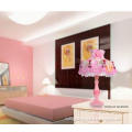 New style fabric table lamp with pink lampshade